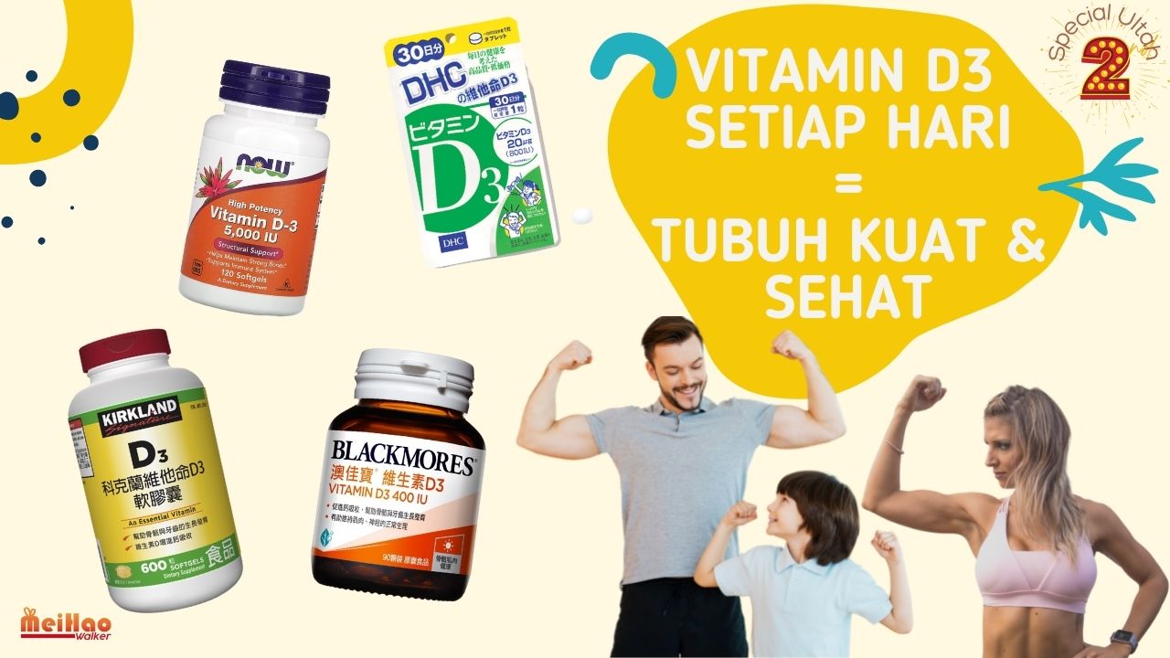 Vitamin D3 Setiap Hari = Tubuh Kuat & Sehat